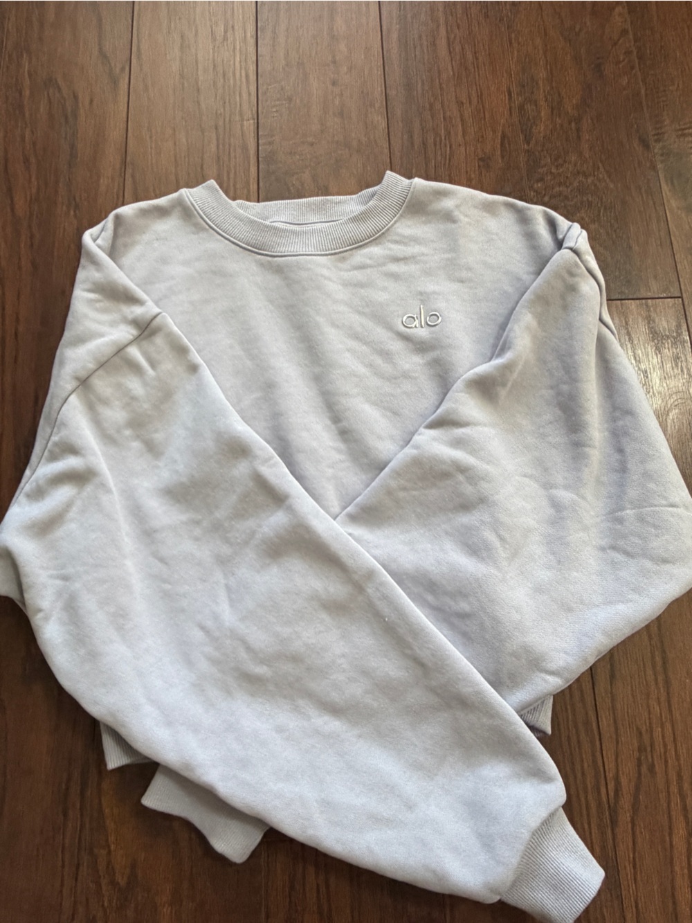 ALO Yoga Men's Crewneck Sweatshirt in Pale Gray - Picture 5 of 5